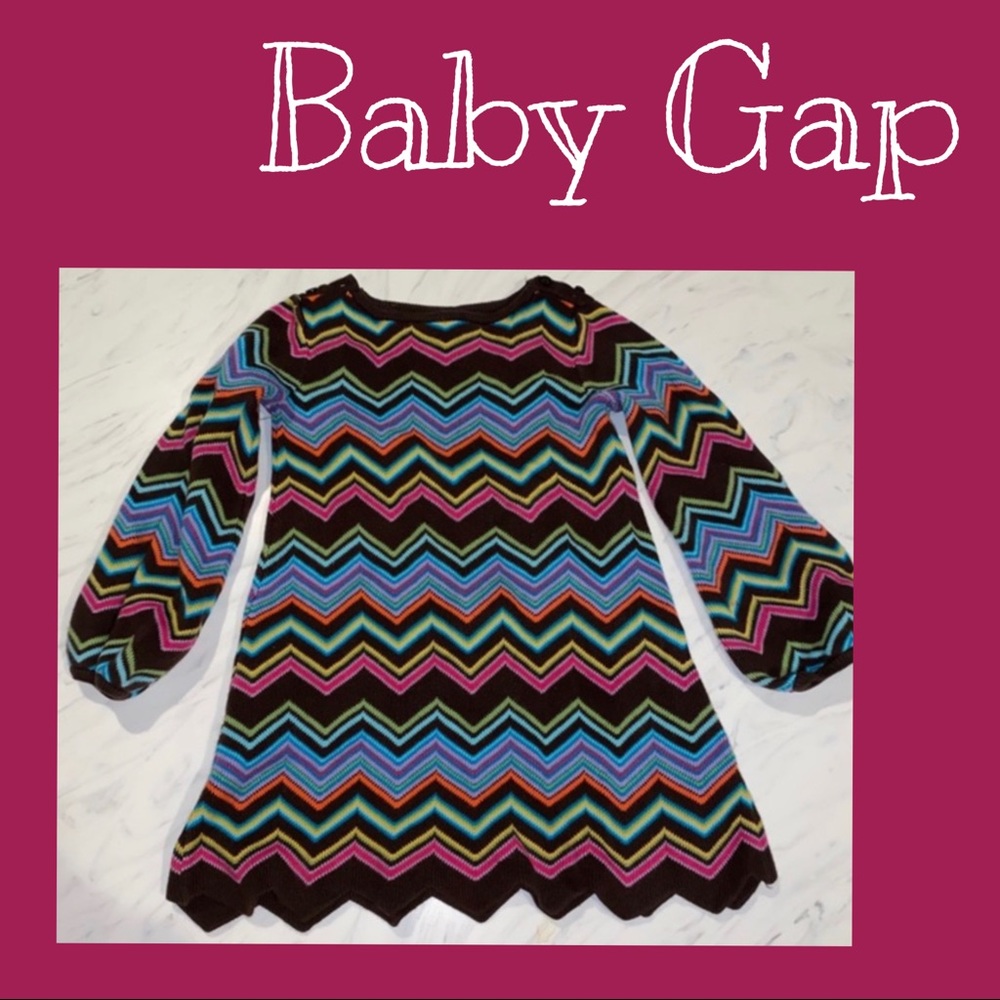 Baby Gap Chevron Sweater Dress Zig Zag